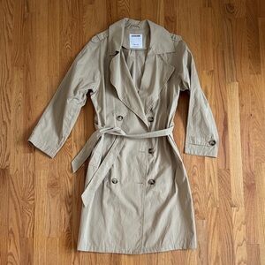 Garage Beige Trench Coat with Belt